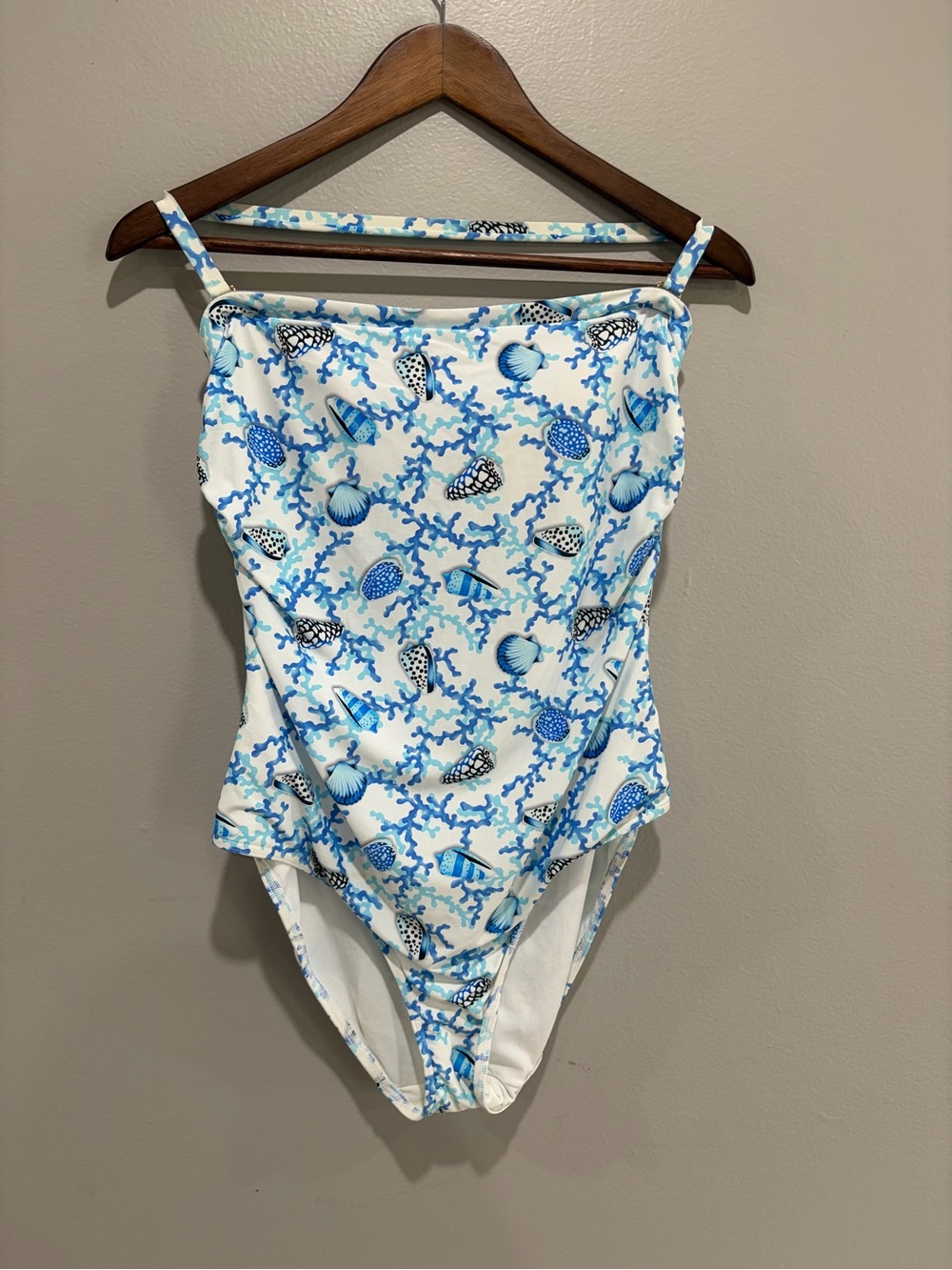 Ciao Bella Saint Tropez Blue Seashell Print One-Piece Swimsuit size XL